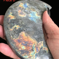 Labradorite Moon With Stand-Earth Fairy Holistics