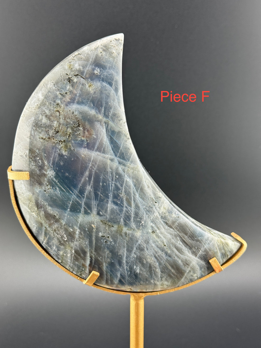 Labradorite Moon With Stand-Earth Fairy Holistics