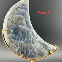 Labradorite Moon With Stand-Earth Fairy Holistics