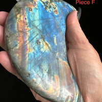 Labradorite Moon With Stand-Earth Fairy Holistics