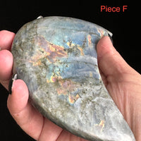 Labradorite Moon With Stand-Earth Fairy Holistics