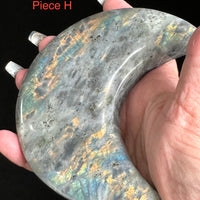 Labradorite Moon With Stand-Earth Fairy Holistics