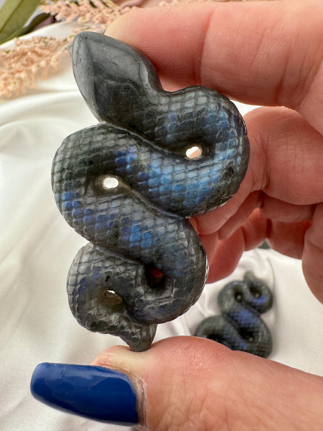 Labradorite Snake Carving-Handmade Naturals Inc