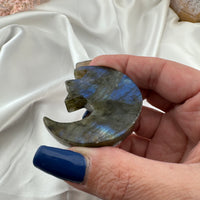 Labradorite Star and Moon Carving-Handmade Naturals Inc