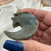 Labradorite Star and Moon Carving-Earth Fairy Holistics