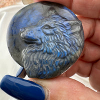 Labradorite Wolf Carving-Earth Fairy Holistics