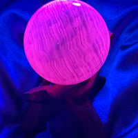 Mangano Calcite Sphere (UV Reactive)-Earth Fairy Holistics