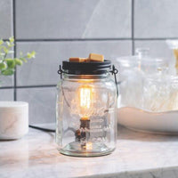 Glass Mason Jar Vintage Fragrance Warmer-Earth Fairy Holistics