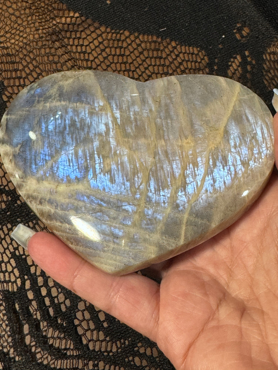 Moonstone Hearts (Large)-Earth Fairy Holistics