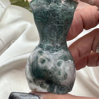 Moss Agate Goddess Body Carving-Earth Fairy Holistics