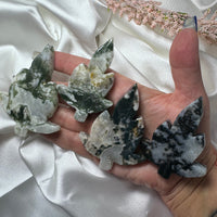 Moss Agate Maple Leaf-Earth Fairy Holistics