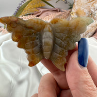 Ocean Jasper Butterfly Carving-Earth Fairy Holistics