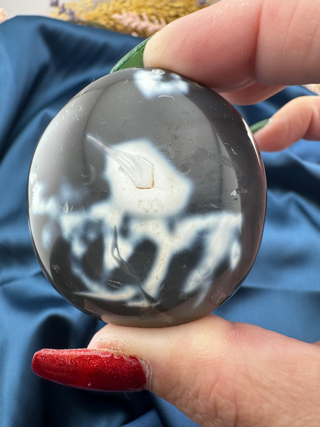 Orca Agate Palm Stone-Earth Fairy Holistics