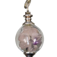 Pendulum - Glass Sephoroton Rose Quartz & Emerald Chips-Earth Fairy Holistics