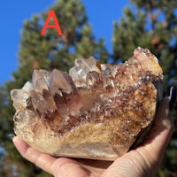 Sunset Phantom Quartz Clusters-Handmade Naturals Inc