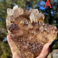 Sunset Phantom Quartz Clusters-Handmade Naturals Inc