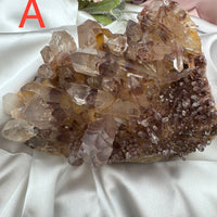 Sunset Phantom Quartz Clusters-Handmade Naturals Inc