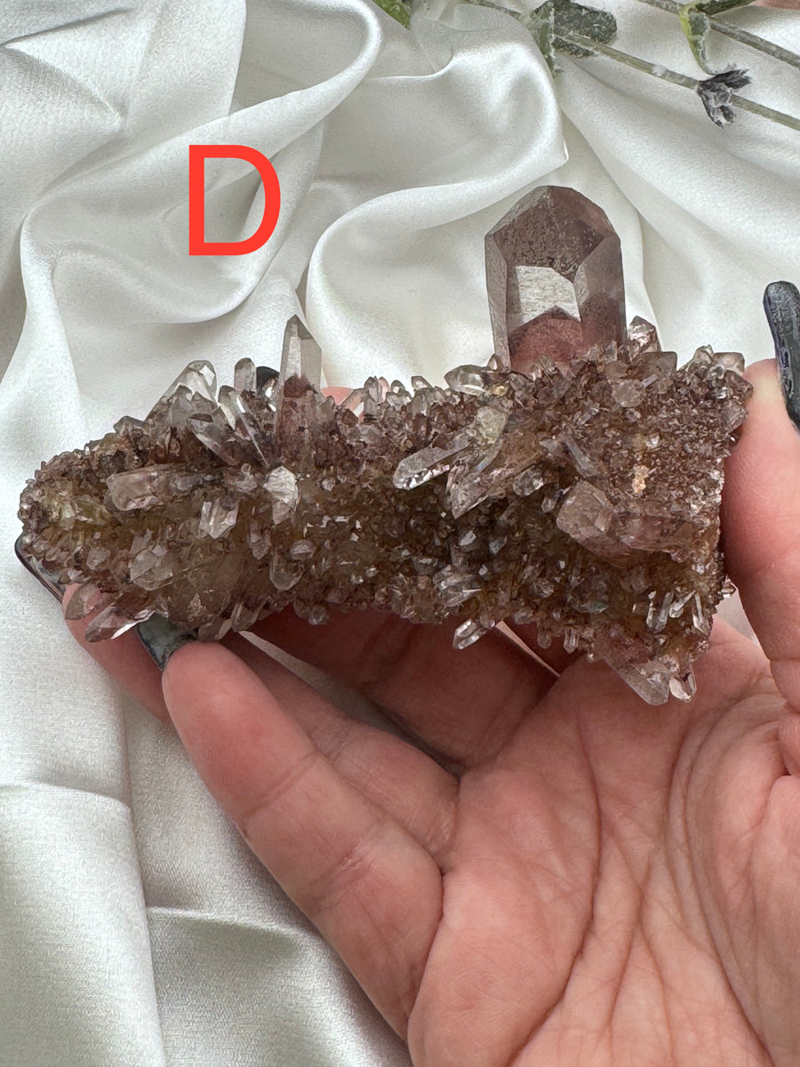 Sunset Phantom Quartz Clusters-Handmade Naturals Inc