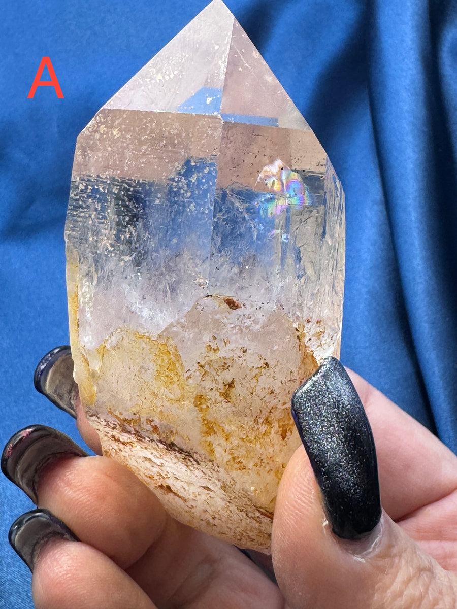 Phantom Quartz Rough Polished Points-Handmade Naturals Inc