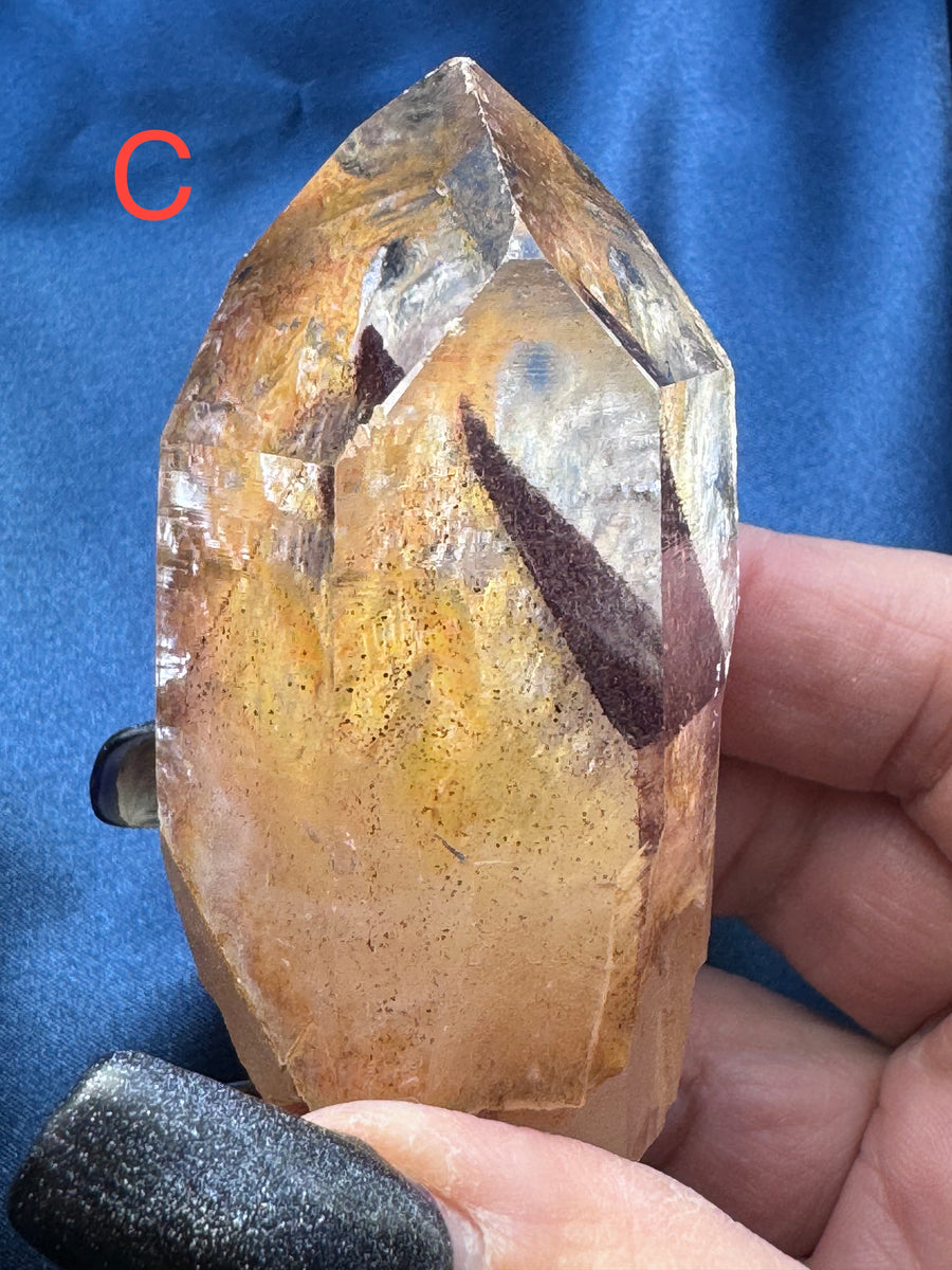 Phantom Quartz Rough Polished Points-Handmade Naturals Inc