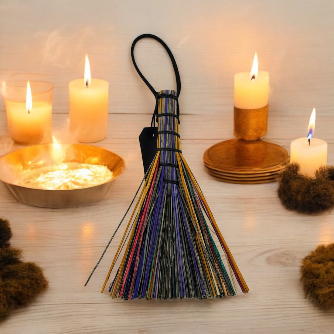 Hand Dyed Altar Brooms - 6-7” Broomcorn-Earth Fairy Holistics