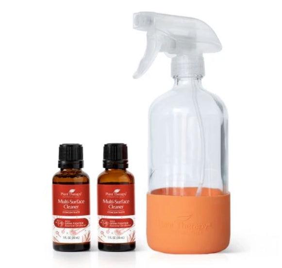 Germ Fighter Multi-Surface Cleaner Concentrate & Glass Bottle Combo-Earth Fairy Holistics