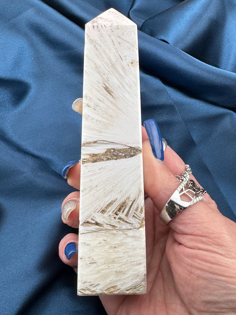 Scolecite Tower-Handmade Naturals Inc