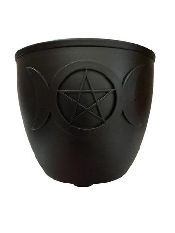 Cast Iron Smudge Pot - Triple Moon-Earth Fairy Holistics