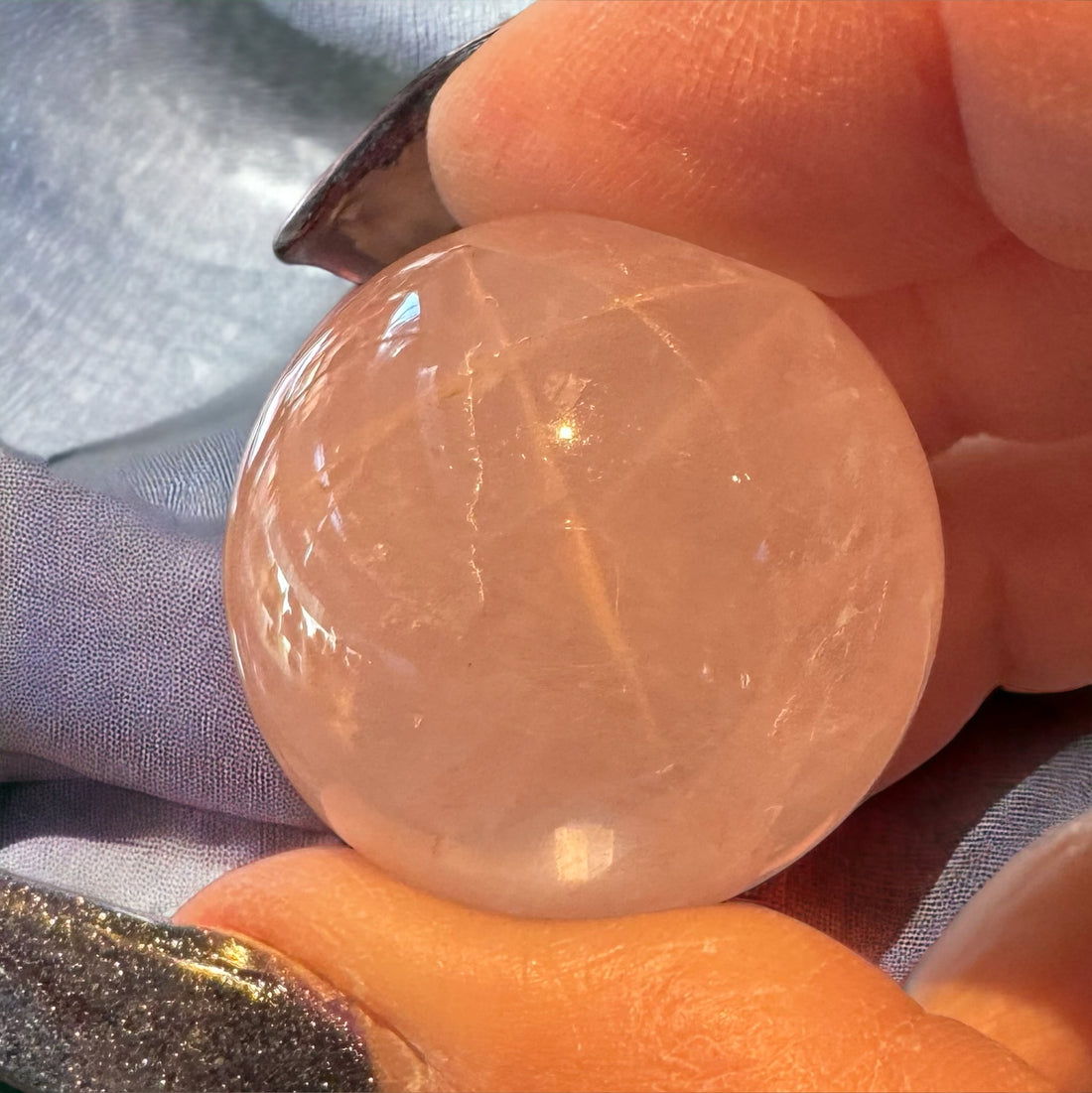 Star Rose Quartz Sphere (Small)-Handmade Naturals Inc