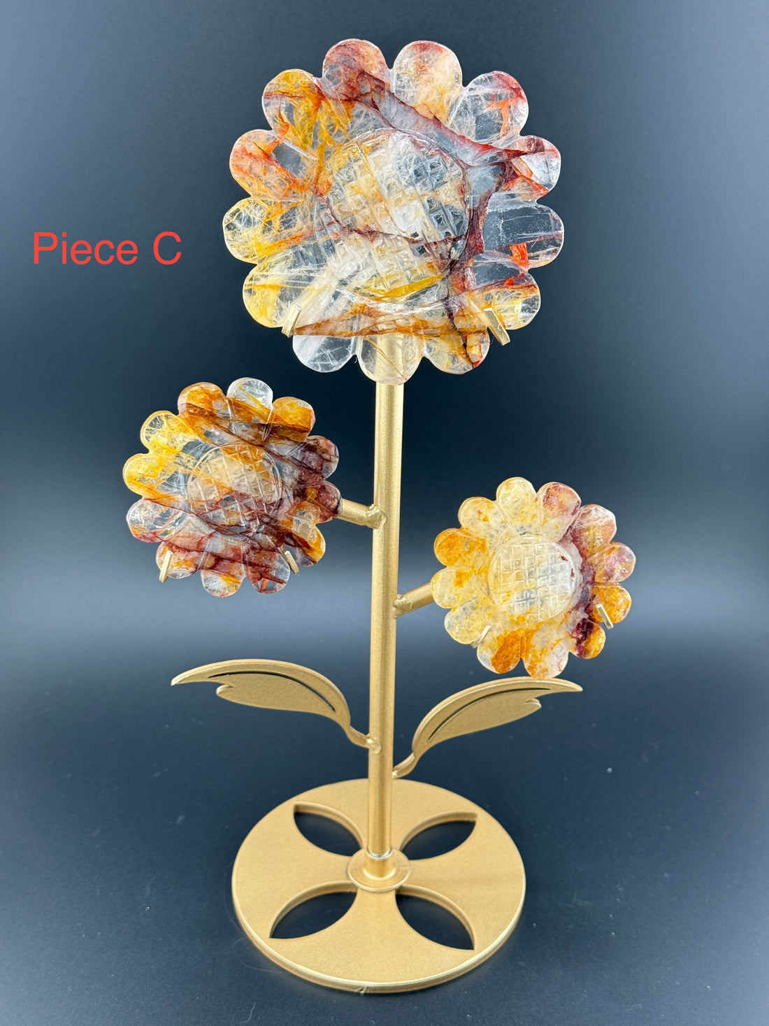 Sunflowers on Stand (Various Stones)-Handmade Naturals Inc