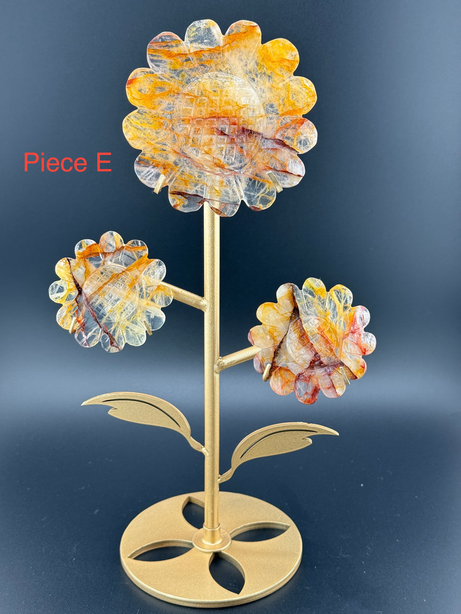 Sunflowers on Stand (Various Stones)-Handmade Naturals Inc