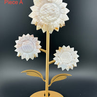 Sunflowers on Stand (Various Stones)-Handmade Naturals Inc