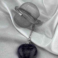 Mesh Tea Strainer Ball With Crystal Weight-Handmade Naturals Inc