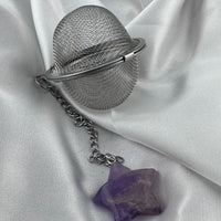 Mesh Tea Strainer Ball With Crystal Weight-Handmade Naturals Inc