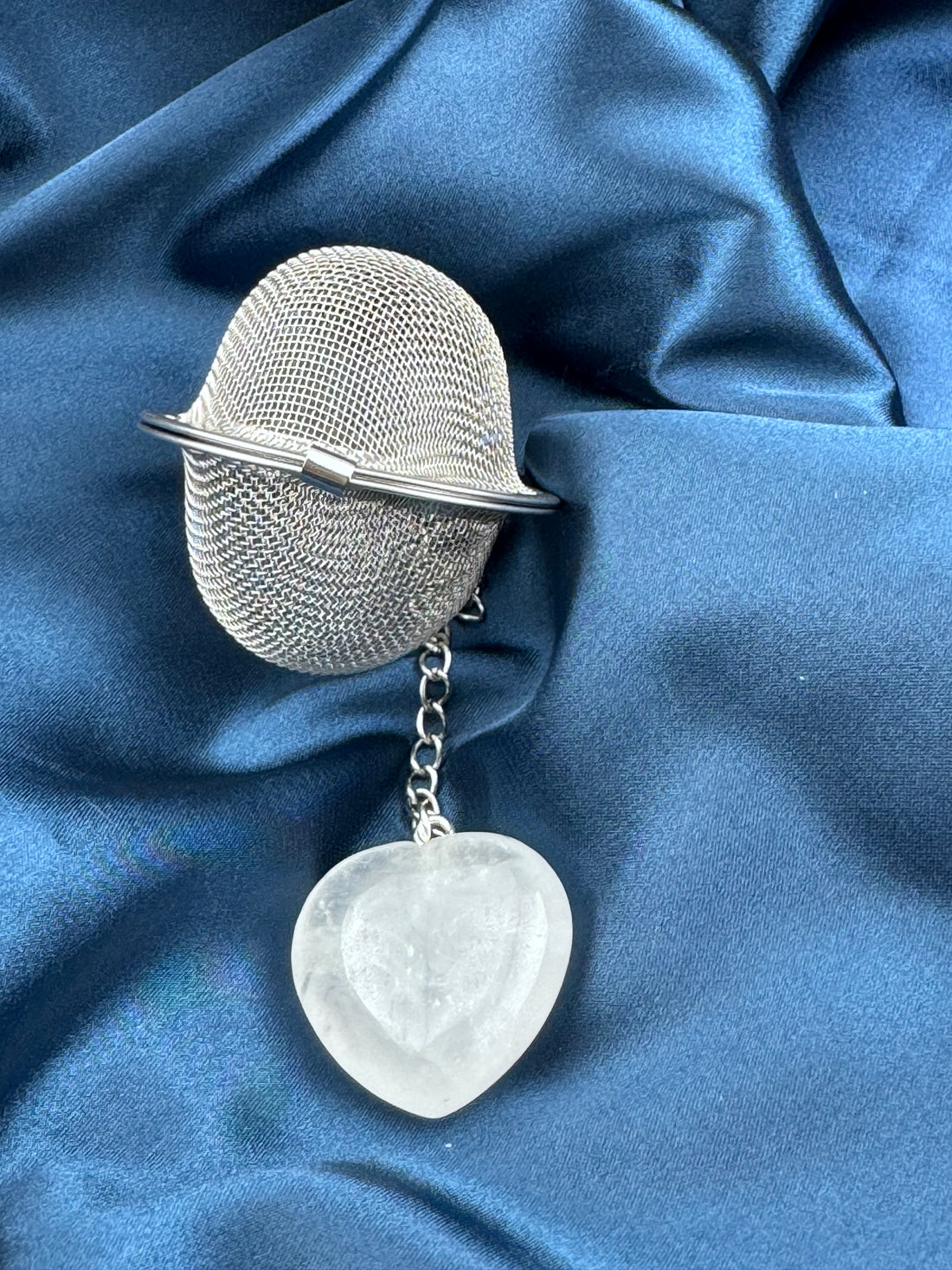 Mesh Tea Strainer Ball With Crystal Weight-Handmade Naturals Inc