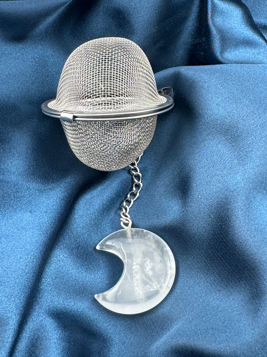 Mesh Tea Strainer Ball With Crystal Weight-Handmade Naturals Inc