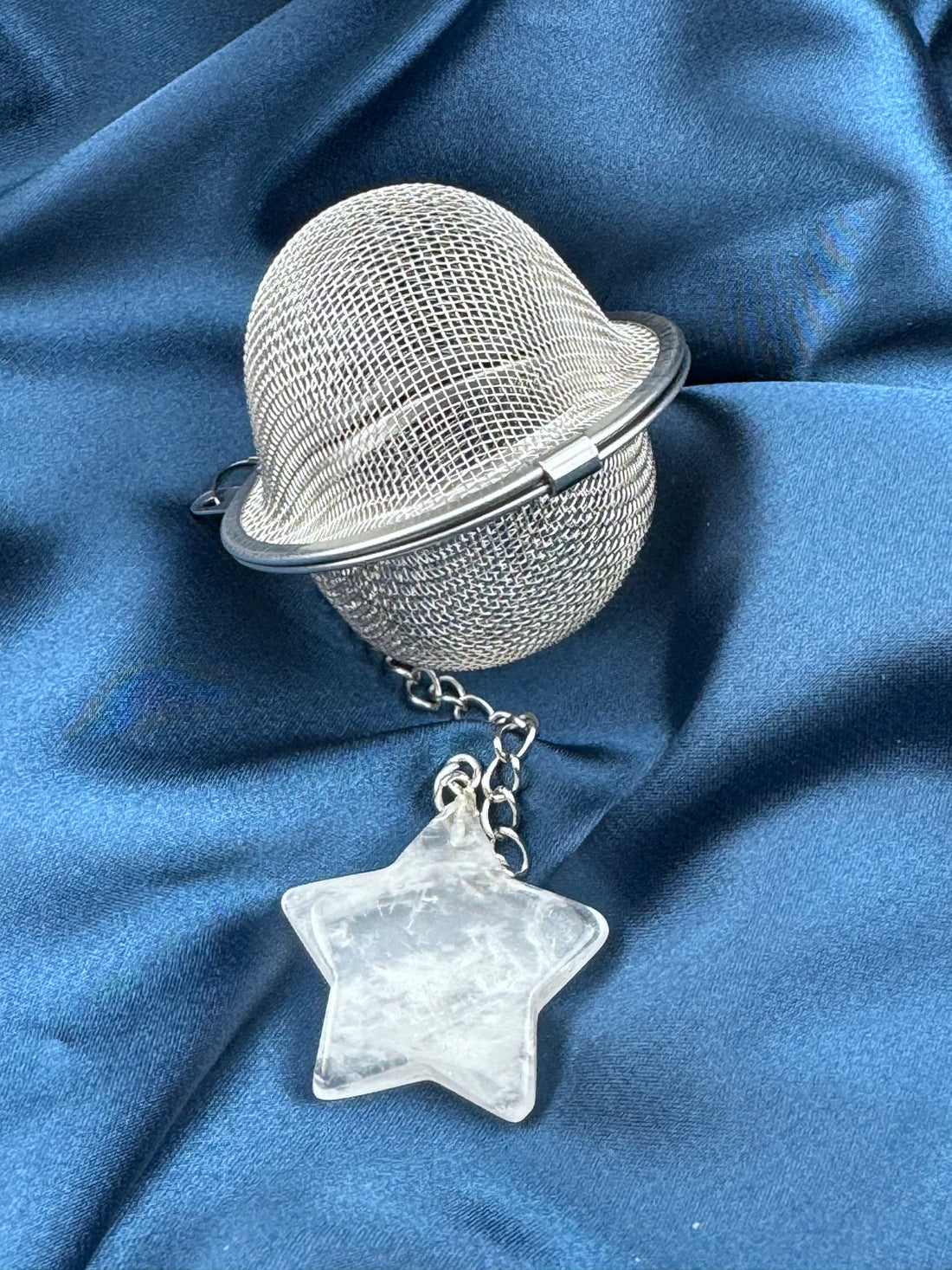 Mesh Tea Strainer Ball With Crystal Weight-Handmade Naturals Inc