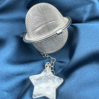 Mesh Tea Strainer Ball With Crystal Weight-Handmade Naturals Inc