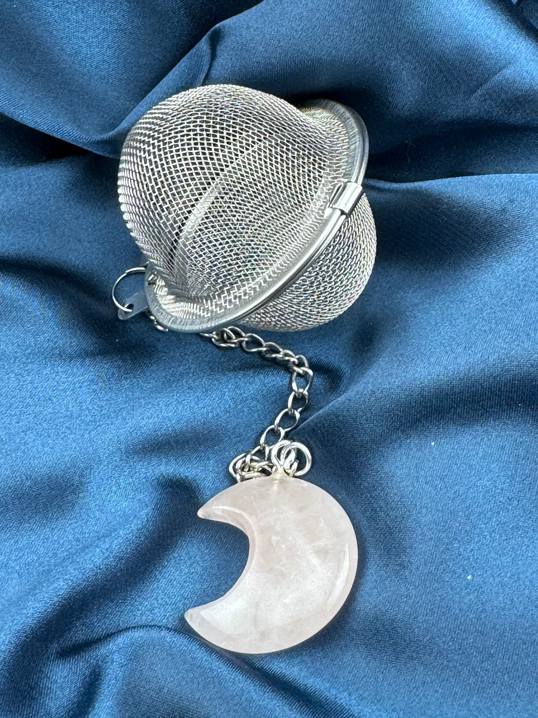 Mesh Tea Strainer Ball With Crystal Weight-Handmade Naturals Inc