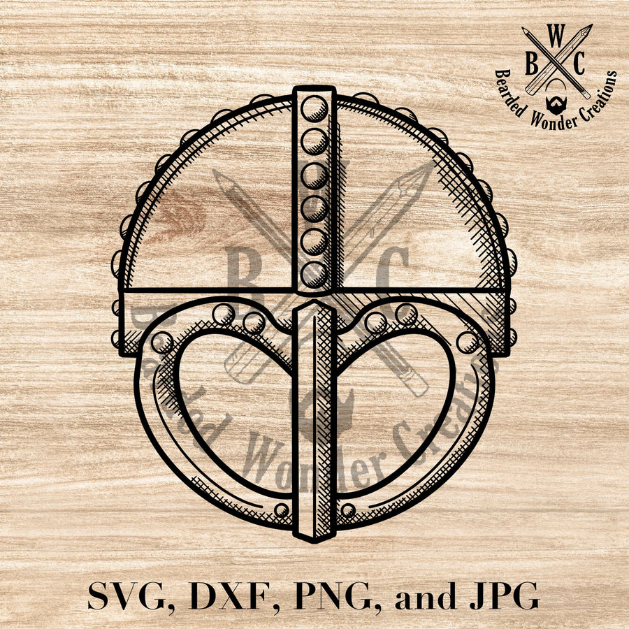 Viking Helmet Digital File SVG, DXF, PNG, JPG-Earth Fairy Holistics