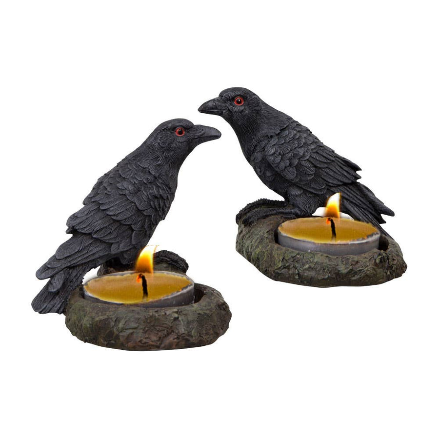 Raven T-Light Holder (Set of 2)-Earth Fairy Holistics