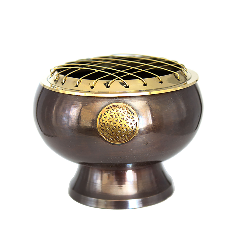 Incense Burner Bowl - Flower of Life-Earth Fairy Holistics