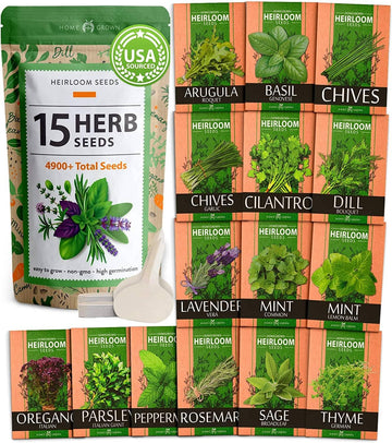 15 Culinary Herb Seed Vault - Heirloom and Non GMO-Earth Fairy Holistics