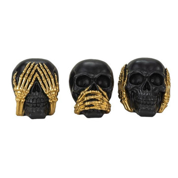 Hear, See, and Speak No Evil Skulls Set-Earth Fairy Holistics