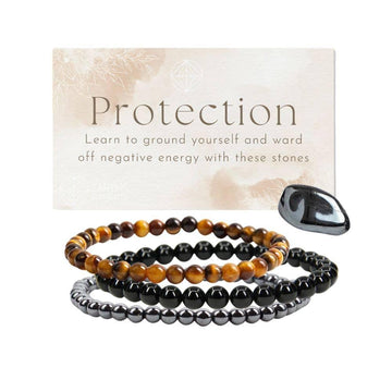 Intentions Bracelet Protection 4mm.-Earth Fairy Holistics