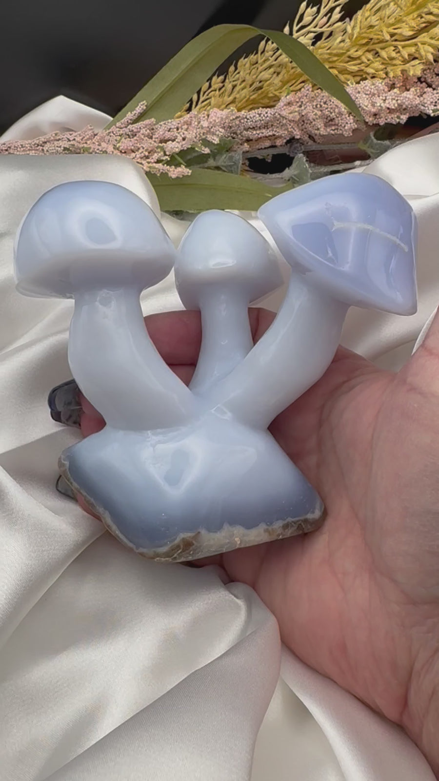 Chalcedony Double & Triple Mushrooms